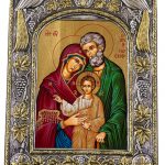 Holy Family Sterling Silver Gold Plated